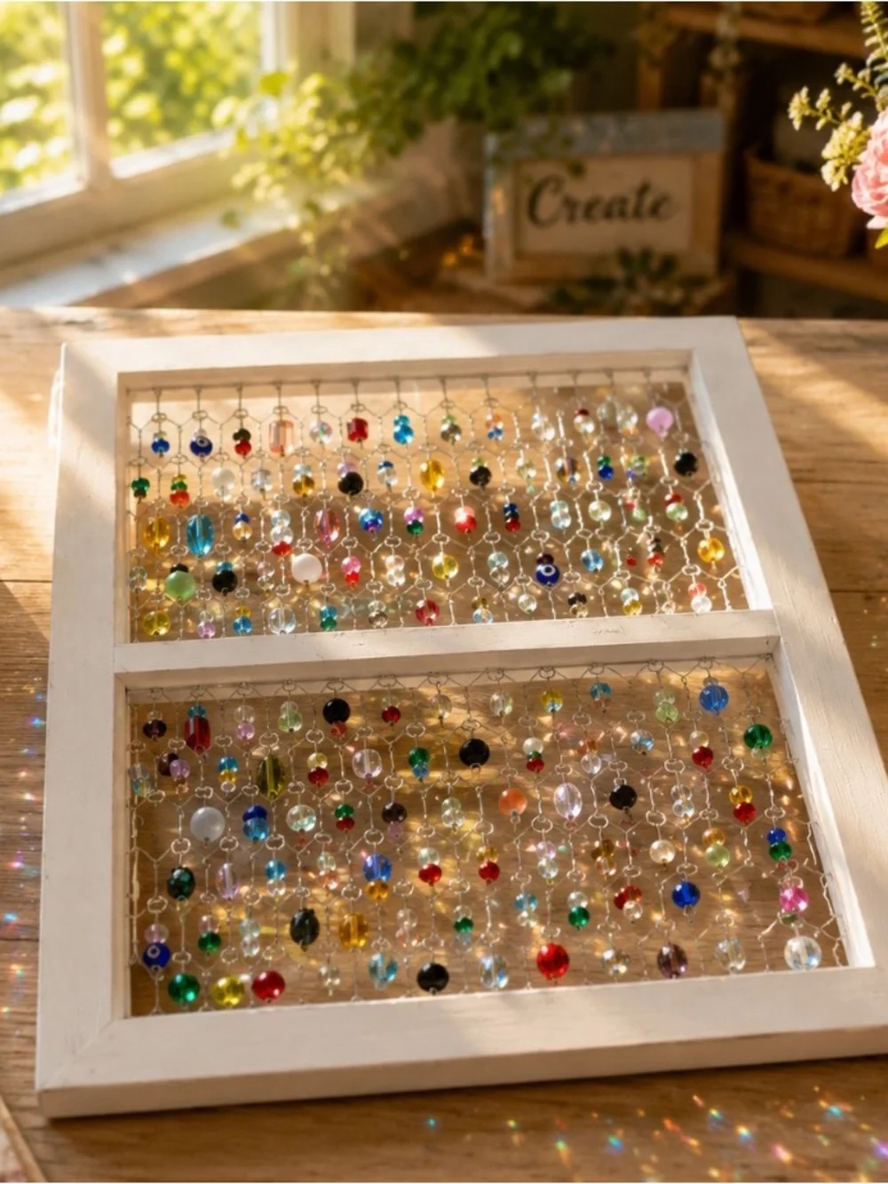 Beaded Window Panel - Multicolor dun catcher